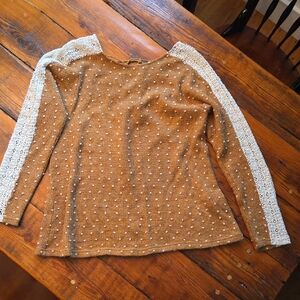 A'Reve Warm Amber Knit Top